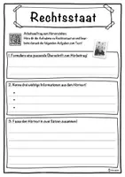 Vorschau - Unterrichtsreihen - Rechtsstaat Lückentext mit Wortspeicher Hörverstehen und Suchsel - Seite 3