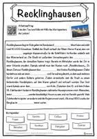 Vorschau - Unterrichtsreihen - Recklinghausen Lückentext mit Wortspeicher Hörverstehen und Suchsel - Seite 1