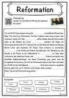 Vorschau - Unterrichtsreihen - Reformation Lückentext mit Wortspeicher Hörverstehen und Suchsel - Seite 1
