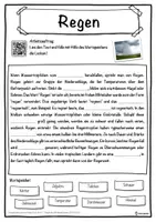 Vorschau - Unterrichtsreihen - Regen Lückentext mit Wortspeicher Hörverstehen und Suchsel - Seite 1