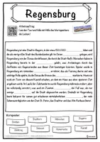Vorschau - Unterrichtsreihen - Regensburg Lückentext mit Wortspeicher Hörverstehen und Suchsel - Seite 1