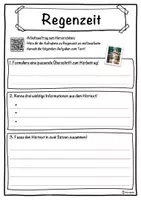 Vorschau - Unterrichtsreihen - Regenzeit Lückentext mit Wortspeicher Hörverstehen und Suchsel - Seite 3