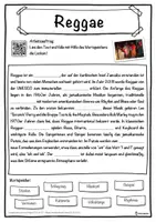 Vorschau - Unterrichtsreihen - Reggae Lückentext mit Wortspeicher Hörverstehen und Suchsel - Seite 1