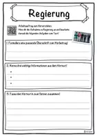 Vorschau - Unterrichtsreihen - Regierung Lückentext mit Wortspeicher Hörverstehen und Suchsel - Seite 3