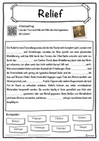 Vorschau - Unterrichtsreihen - Relief Lückentext mit Wortspeicher Hörverstehen und Suchsel - Seite 1