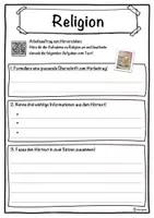 Vorschau - Unterrichtsreihen - Religion Lückentext mit Wortspeicher Hörverstehen und Suchsel - Seite 3
