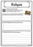 Vorschau - Unterrichtsreihen - Reliquie Lückentext mit Wortspeicher Hörverstehen und Suchsel - Seite 3