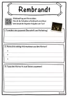 Vorschau - Unterrichtsreihen - Rembrandt Lückentext mit Wortspeicher Hörverstehen und Suchsel - Seite 3