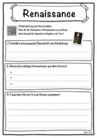 Vorschau - Unterrichtsreihen - Renaissance Lückentext mit Wortspeicher Hörverstehen und Suchsel - Seite 3