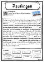 Vorschau - Unterrichtsreihen - Reutlingen Lückentext mit Wortspeicher Hörverstehen und Suchsel - Seite 1