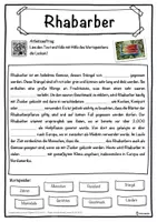Vorschau - Unterrichtsreihen - Rhabarber Lückentext mit Wortspeicher Hörverstehen und Suchsel - Seite 1