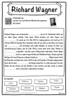 Vorschau - Unterrichtsreihen - Richard Wagner Lückentext mit Wortspeicher Hörverstehen und Suchsel - Seite 1
