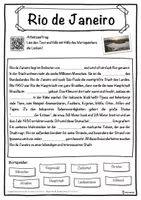 Vorschau - Unterrichtsreihen - Rio de Janeiro Lückentext mit Wortspeicher Hörverstehen und Suchsel - Seite 1