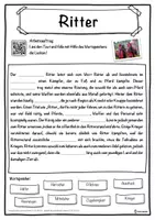 Vorschau - Unterrichtsreihen - Ritter Lückentext mit Wortspeicher Hörverstehen und Suchsel - Seite 1