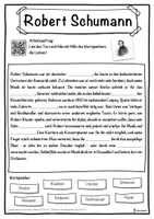 Vorschau - Unterrichtsreihen - Robert Schumann Lückentext mit Wortspeicher Hörverstehen und Suchsel - Seite 1