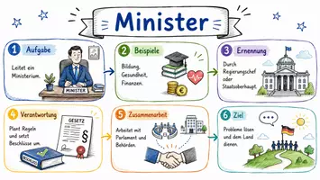 Vorschau - Arbeitsblätter - Arbeitsblätter zum Thema "Minister" + Lösung & MP3 + Mindmap + Infografik - Seite 1