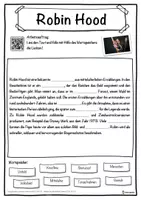 Vorschau - Unterrichtsreihen - Robin Hood Lückentext mit Wortspeicher Hörverstehen und Suchsel - Seite 1