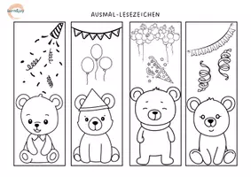 Vorschau - Mal- und Bastelvorlagen - Ausmal-Lesezeichen zum Ausdrucken - Seite 3