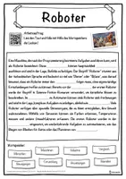 Vorschau - Unterrichtsreihen - Roboter Lückentext mit Wortspeicher Hörverstehen und Suchsel - Seite 1