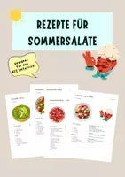 Vorschau - Arbeitsblätter - Rezepte Sommersalate für AES - Deckblatt