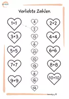 Vorschau - Arbeitsblätter - Verliebte Zahlen – Mathe mit Herzen - Deckblatt