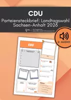 Vorschau - Arbeitsblätter - CDU Partei-Landtagswahl Sachsen-Anhalt 2026 (+ Audioaufnahme) - Deckblatt