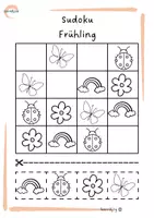 Vorschau - Arbeitsblätter - Jahreszeiten Sudoku – 16 Bild-Sudokus für die Grundschule - Deckblatt