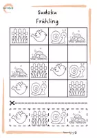Vorschau - Arbeitsblätter - Jahreszeiten Sudoku – 16 Bild-Sudokus für die Grundschule - Seite 1