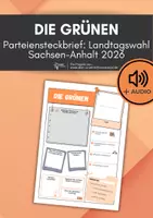 Vorschau - Arbeitsblätter - Die Grünen Partei-Landtagswahl Sachsen-Anhalt 2026 (+ Audioaufnahme) - Deckblatt