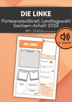 Vorschau - Arbeitsblätter - Die Linke Partei-Landtagswahl Sachsen-Anhalt 2026 (+ Audioaufnahme) - Deckblatt