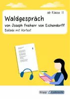 Vorschau - Text - Waldgespräch von Joseph von Eichendorff – Ballade mit Hörtext - Deckblatt