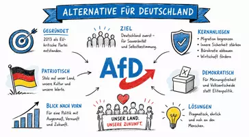 Vorschau - Arbeitsblätter - Arbeitsblätter zum Thema "Alternative für Deutschland" + Lösung & MP3 + Infografik - Seite 1