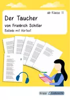 Vorschau - Text - Der Taucher von Friedrich Schiller – Ballade mit Hörtext - Deckblatt