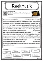 Vorschau - Unterrichtsreihen - Rockmusik Lückentext mit Wortspeicher Hörverstehen und Suchsel - Seite 1