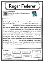 Vorschau - Unterrichtsreihen - Roger Federer Lückentext mit Wortspeicher Hörverstehen und Suchsel - Seite 1