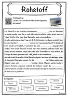 Vorschau - Unterrichtsreihen - Rohstoff Lückentext mit Wortspeicher Hörverstehen und Suchsel - Seite 1