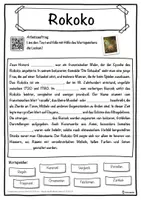Vorschau - Unterrichtsreihen - Rokoko Lückentext mit Wortspeicher Hörverstehen und Suchsel - Seite 1