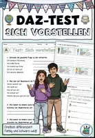 Vorschau - Arbeitsblätter - DaZ Test "Sich vorstellen" - Dreifach differenziert - Deckblatt