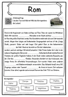 Vorschau - Unterrichtsreihen - Rom Lückentext mit Wortspeicher Hörverstehen und Suchsel - Seite 1