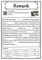 Vorschau - Unterrichtsreihen - Romanik Lückentext mit Wortspeicher Hörverstehen und Suchsel - Seite 1