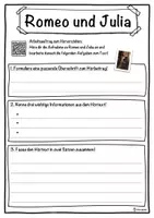 Vorschau - Unterrichtsreihen - Romeo und Julia Lückentext mit Wortspeicher Hörverstehen und Suchsel - Seite 3