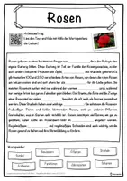 Vorschau - Unterrichtsreihen - Rosen Lückentext mit Wortspeicher Hörverstehen und Suchsel - Seite 1