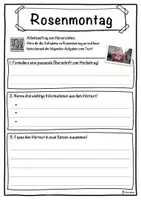 Vorschau - Unterrichtsreihen - Rosenmontag Lückentext mit Wortspeicher Hörverstehen und Suchsel - Seite 3