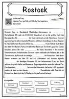 Vorschau - Unterrichtsreihen - Rostock Lückentext mit Wortspeicher Hörverstehen und Suchsel - Seite 1
