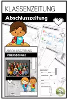 Vorschau - Arbeitsblätter - Abschlusszeitung Grundschule | Editierbare Klassenzeitung zum Schulabschluss | Erinnerung an die Volksschulzeit - Deckblatt