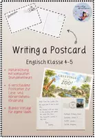 Vorschau - Stundenentwürfe - Writing a Postcard - Material Englisch Kl.4-5 - Deckblatt