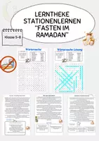 Vorschau - Arbeitsblätter - Materialpaket Islam Fasten und Moschee, Gebet fünf Säulen, Zuckerfest - Seite 1