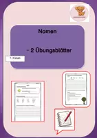 Vorschau - Arbeitsblätter - Übungsblätter Nomen (oder Lernzielkontrolle) - Deckblatt