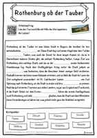 Vorschau - Unterrichtsreihen - Rothenburg ob der Tauber Lückentext mit Wortspeicher Hörverstehen und Suchsel - Seite 1