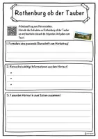 Vorschau - Unterrichtsreihen - Rothenburg ob der Tauber Lückentext mit Wortspeicher Hörverstehen und Suchsel - Seite 3